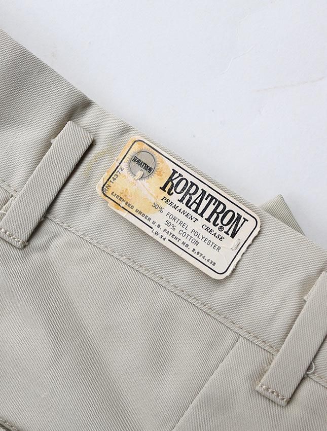 NOS ～70s WORK TROUSER KORATRON FABRIC W34 - MATIN, VINTAGE