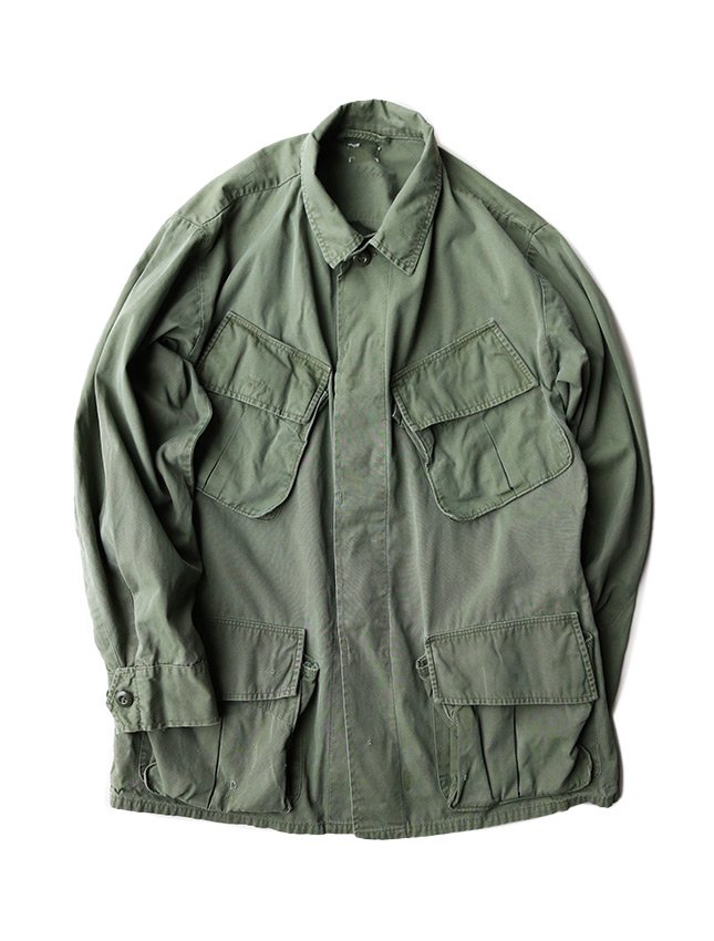 60s US ARMY JUNGLE FATIGUE JACKET 3rd TYPE COTTON POPLIN SIZE S ...