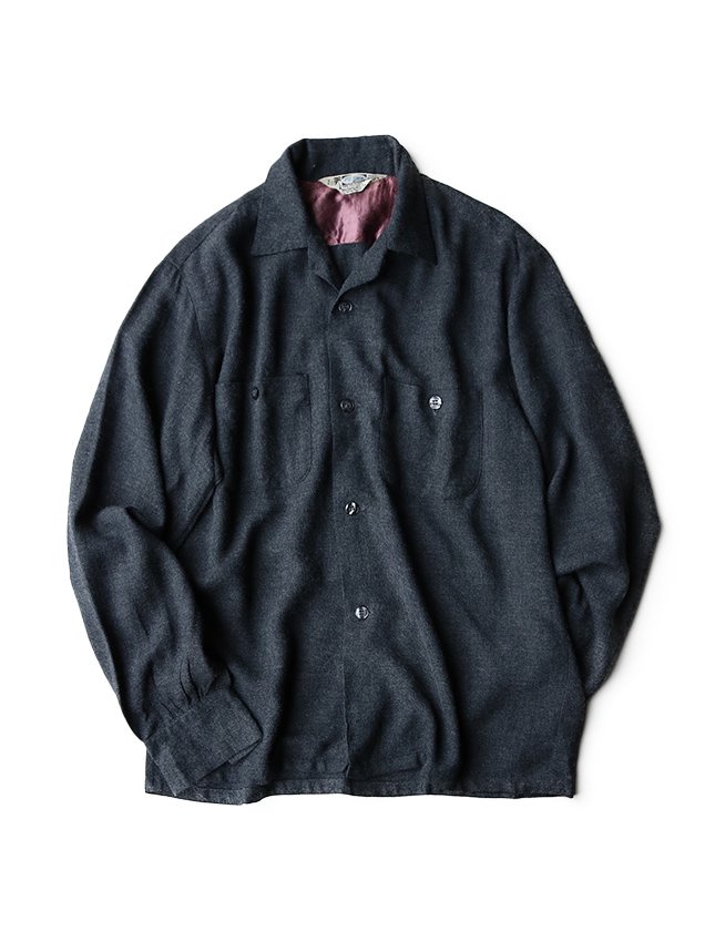 11,016円50s  vintage  wool  rayon  shirt