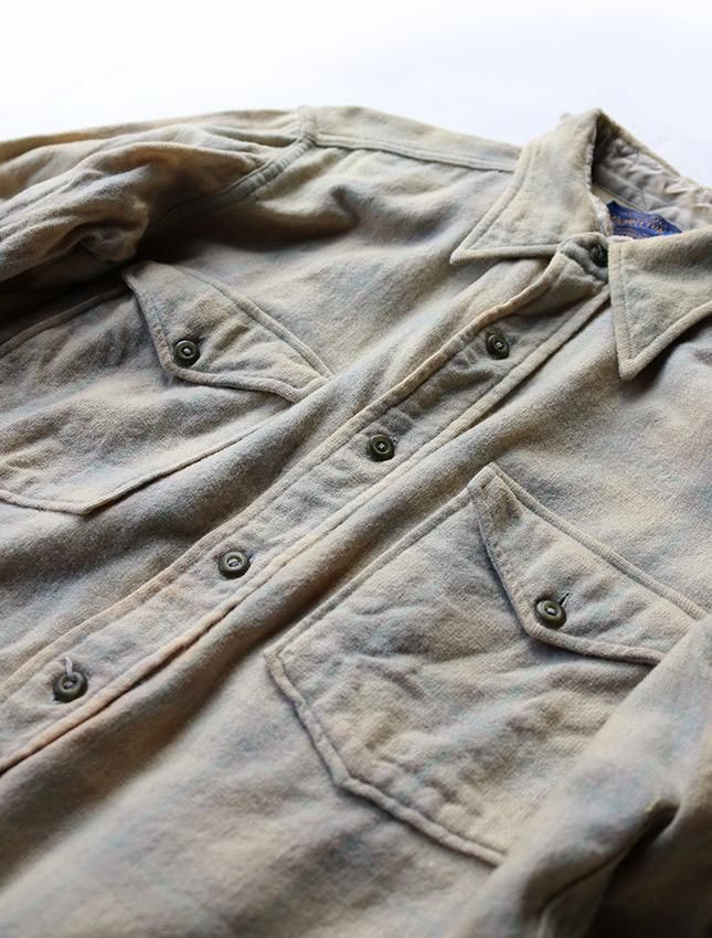 50s PENDLETON WOOL SHIRT SIZE 15 1/2 - MATIN, VINTAGE 50s PENDLETON WOOL SHIRT SIZE 15 1/2 - MATIN, VINTAGE