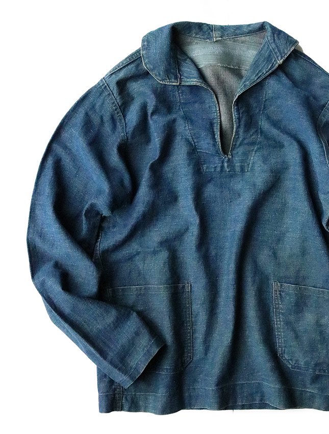 WW1 US NAVY DENIM PULLOVER JACKET - MATIN, VINTAGE OUTFITTERS
