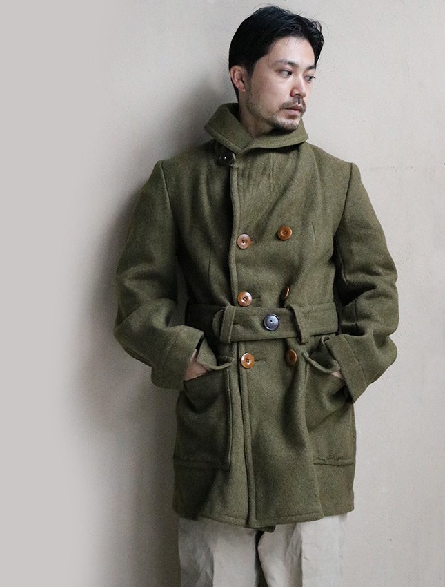 WW2 US ARMY WOOL COAT MADE BY CUSTOM DEPARTMENT SIZE FITS LIKE M - MATIN,  VINTAGE OUTFITTERS ビンテージ古着 富山