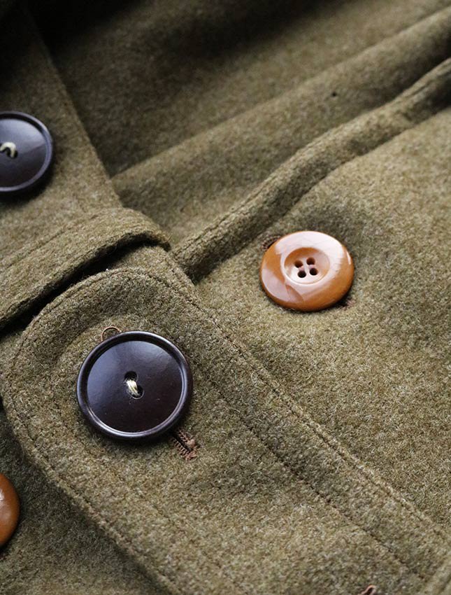 WW2 US ARMY WOOL COAT MADE BY CUSTOM DEPARTMENT SIZE FITS LIKE M - MATIN,  VINTAGE OUTFITTERS ビンテージ古着 富山