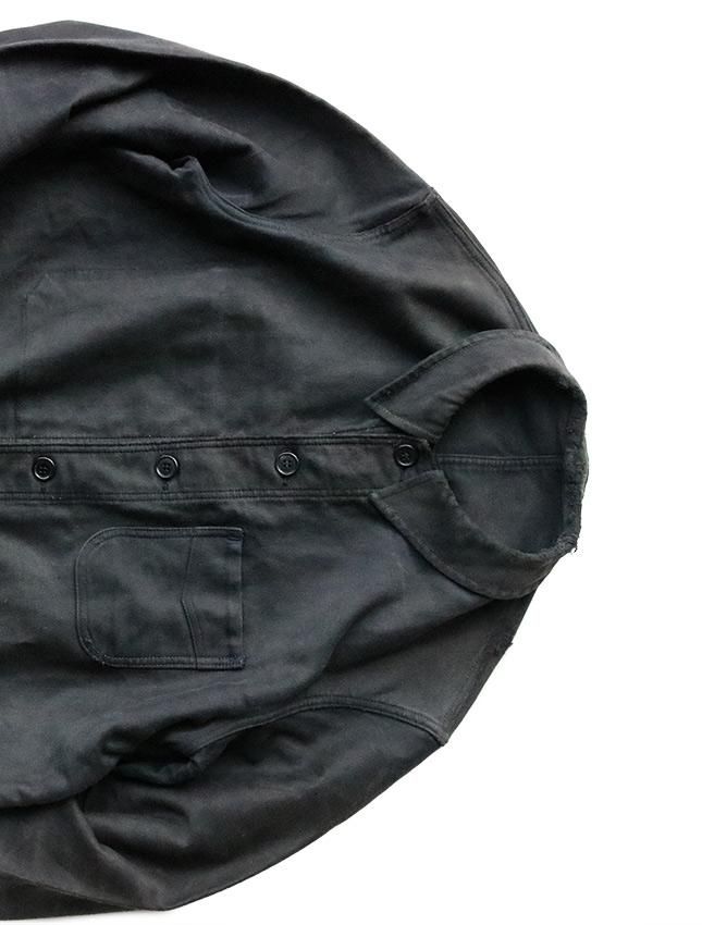40s DUBURE & DEVERCHERE FRENCH BLACK MOLESKIN JACKET SIZE ML