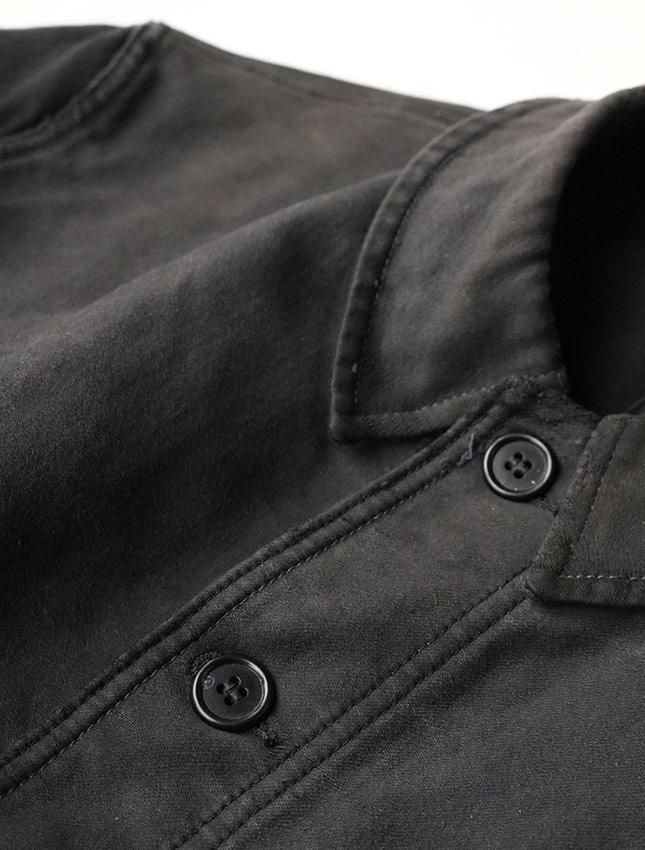 40s DUBURE & DEVERCHERE FRENCH BLACK MOLESKIN JACKET SIZE ML
