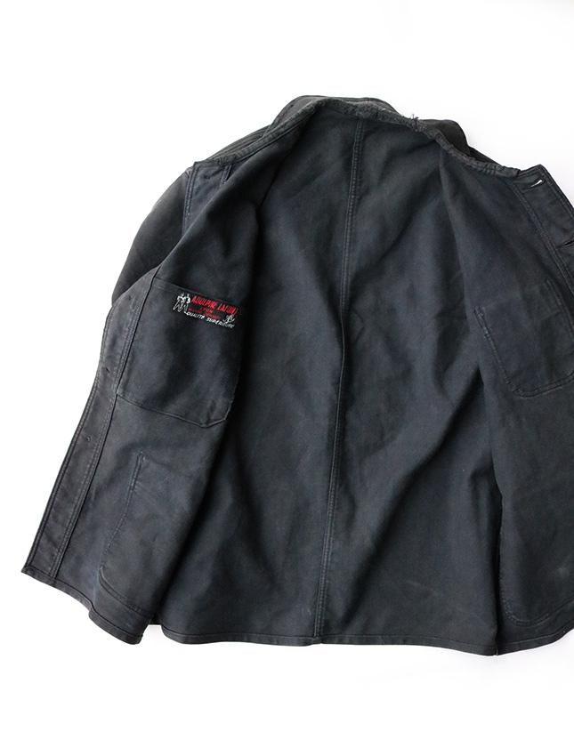 【40s French 】 black moleskin ジレジャケット 40s French 】 black moleskin ジレジャケット