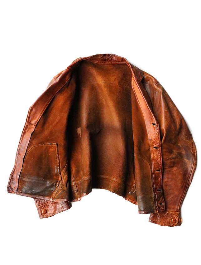 ~30s UNKNOWN LEATHER COSSACK JACKET SIZE FITS LIKE 38 