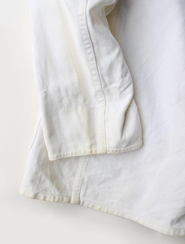40s ANGELICA WHITE COVERALL JACKET SIZE42 - MATIN, VINTAGE