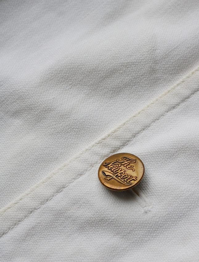 40s ANGELICA WHITE COVERALL JACKET SIZE42 - MATIN, VINTAGE