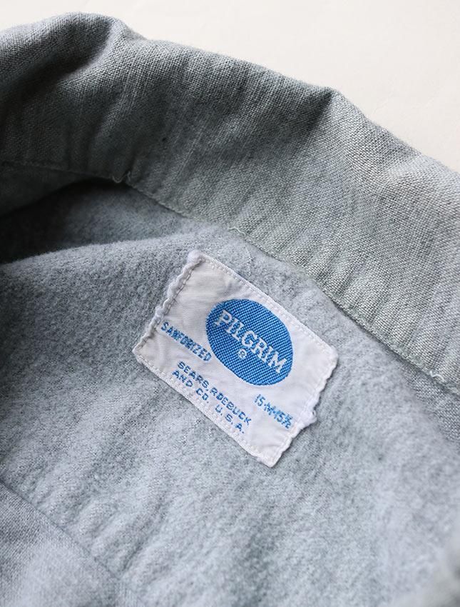 50s PILGRIM LOOP COLLAR BOX FLANNEL SHIRT SIZE14 1/2 - MATIN