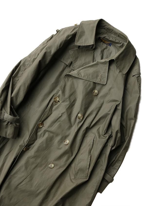 80s BROOKS BROTHERS TRENCH COAT INPORT FABRIC MADE IN USA - MATIN
