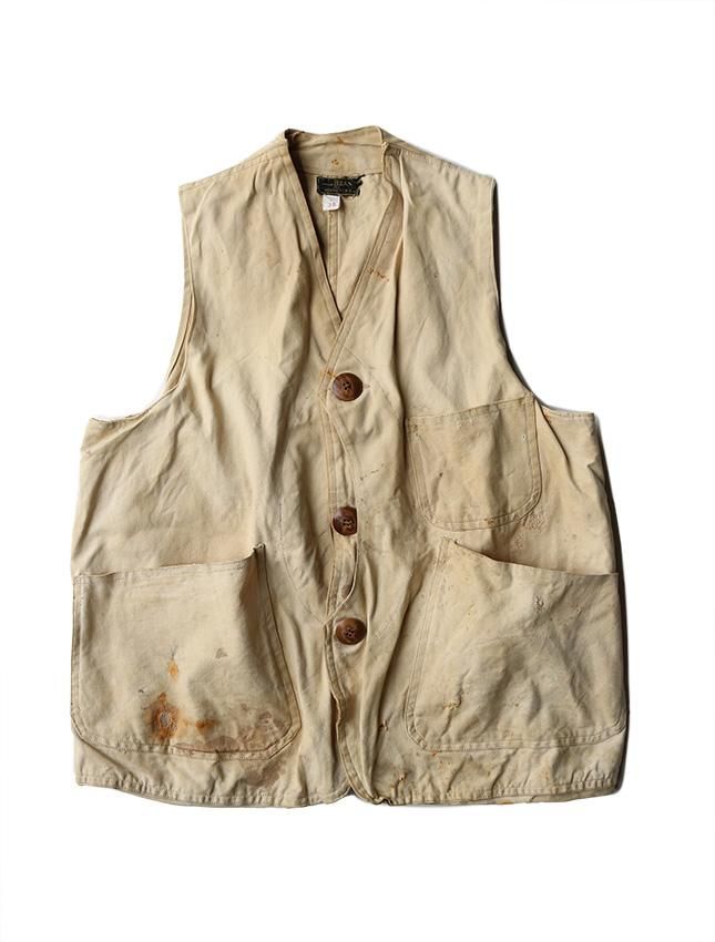 30s L.L.BEAN HALF MOON HUNTING VEST SIZE 38 - MATIN, VINTAGE 