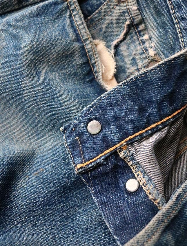 50s LEVIS 501XX WITH LEATHER PACH GOOD COLOR SIZE W33 - MATIN