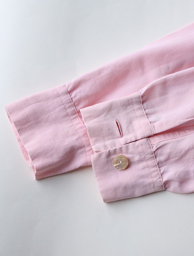 50s PILGRIM LOOP COLLAR RAYON SHIRT PINK COLOR SIZE 15 1/2 - MATIN