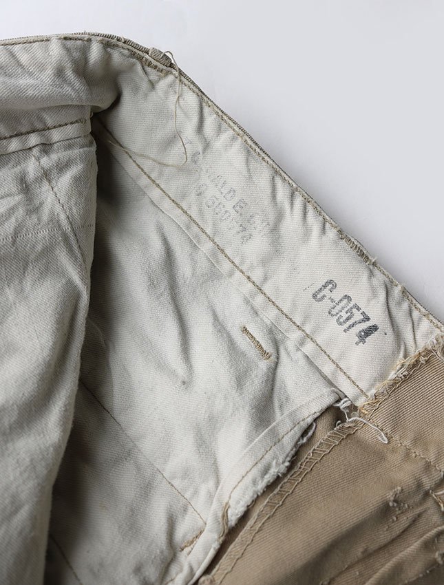 50s USMC CINO TROUSER SIZE W34 - MATIN, VINTAGE OUTFITTERS