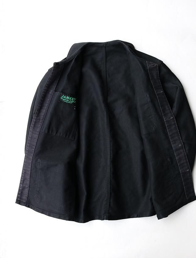 50s JANKEY BLACK MOLE SKIN JACKET SIZE M GOOD COND - MATIN