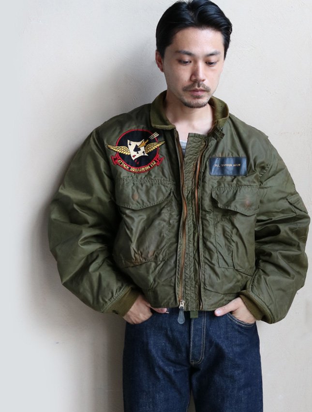 60s US NAVY WEP G-8 JACKET WITH SQD PATCH SIZE 44 REGULAR MATIN, VINTAGE  OUTFITTERS ビンテージ古着 富山