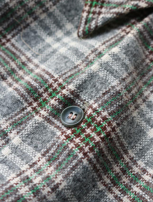 50s BRENT WOOL FLANNEL SHIRT SIZE 15 1/2 - MATIN, VINTAGE ...