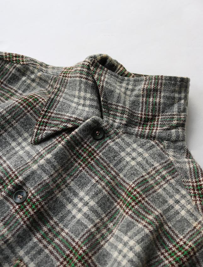 50s BRENT WOOL FLANNEL SHIRT SIZE 15 1/2 - MATIN, VINTAGE 