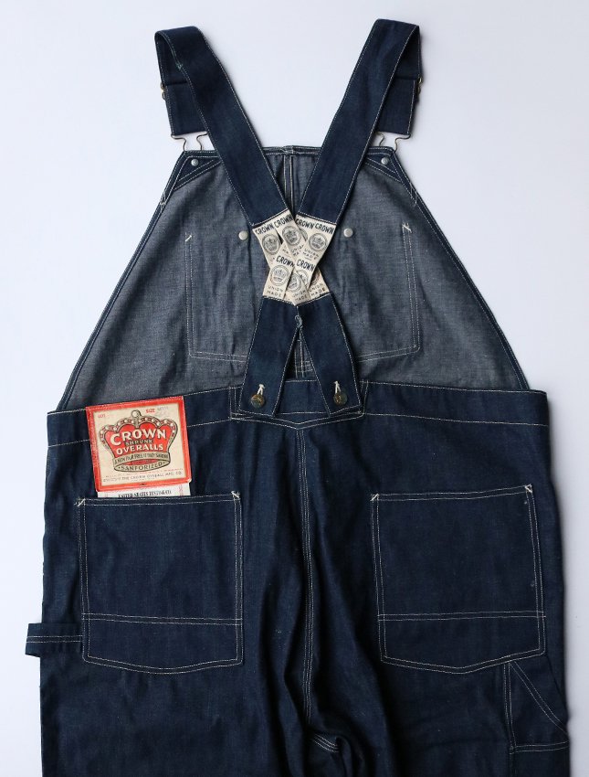 NOS 40s CROWN OVERALLS OVERALL SIZE 48×32 - MATIN, VINTAGE OUTFITTERS  ビンテージ古着 富山