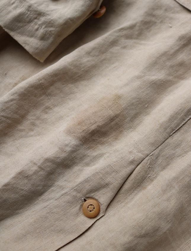 1920s UNKNOWN DOUBLE BREAST LINEN DUSTER COAT SIZE ML - MATIN