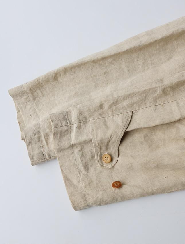 1920s UNKNOWN DOUBLE BREAST LINEN DUSTER COAT SIZE ML