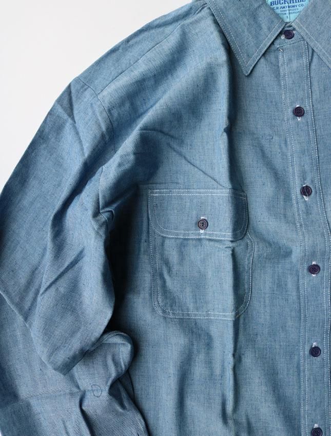 60s-70s buckhide バッグハイド シャンブレーシャツ NOS ~70s BUCK HIDE CHAMBRAY SHIRT SIZE L - MATIN, VINTAGE