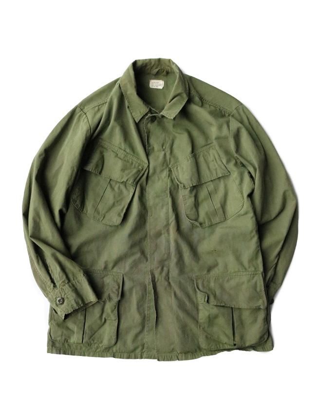 60s US ARMY JUNGLE FATIGUE JACKET 3RD NON RIP MED SHORT - MATIN ...