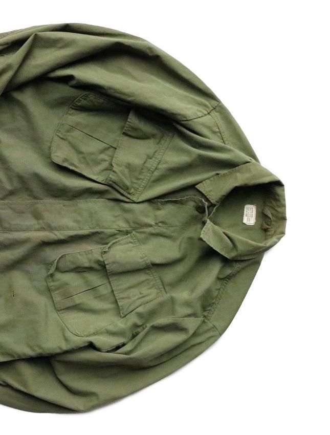 60s US ARMY JUNGLE FATIGUE JACKET 3RD NON RIP MED SHORT