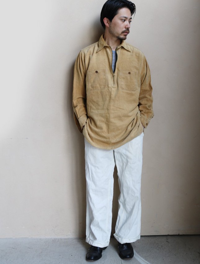 40s PILGRIM HALF ZIP MOLESKIN WORK SHIRTワークシャツ - トップス