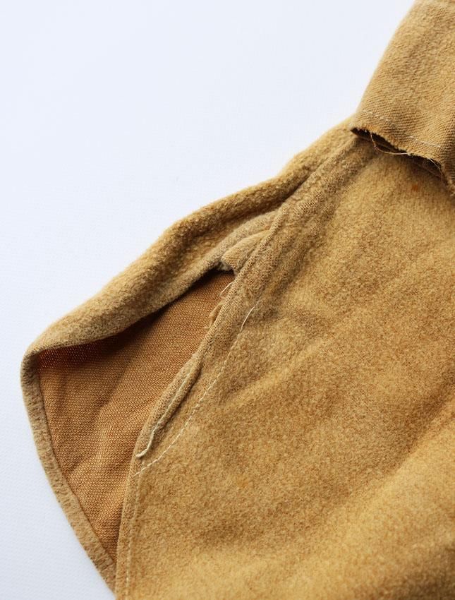 30s CHILL BREAKER HALF ZIP MOLESKIN WORK SHIRT - MATIN, VINTAGE