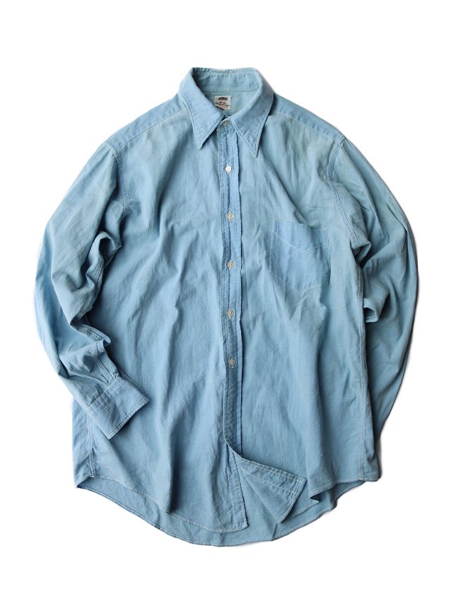 40s BOND BRAND LIGHT BLUE DELUXE SHIRT SIZE 15 1/2 - MATIN, VINTAGE  OUTFITTERS ビンテージ古着 富山