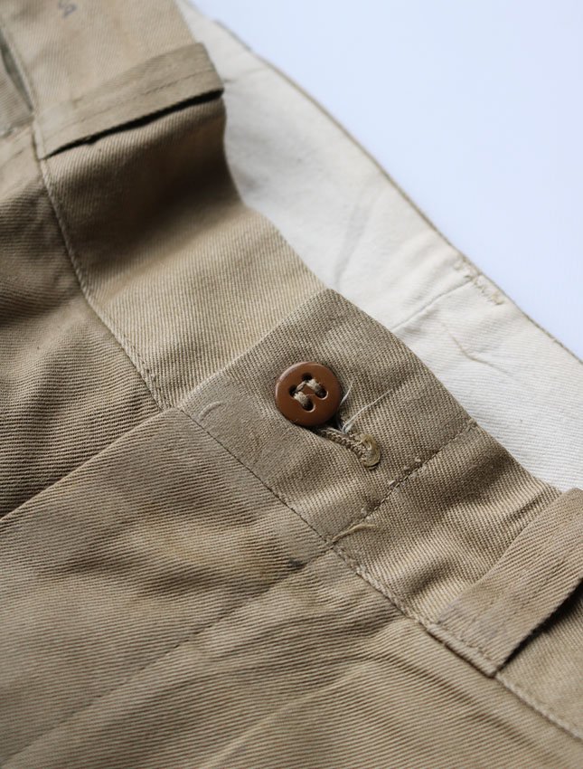 50s US ARMY CHINO TROUSERS SIZE W31 GOOD COND - MATIN, VINTAGE