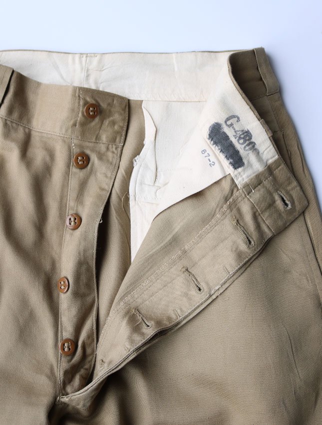 50s US ARMY CHINO TROUSERS SIZE W31 GOOD COND - MATIN, VINTAGE