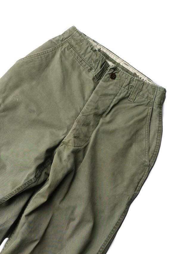 パンツ 40s us army M43 TROUSERS FIELD COTTON OD 40s US ARMY M-43 FIELD TROUSERS PANTS DEAD STOCK - RICUR