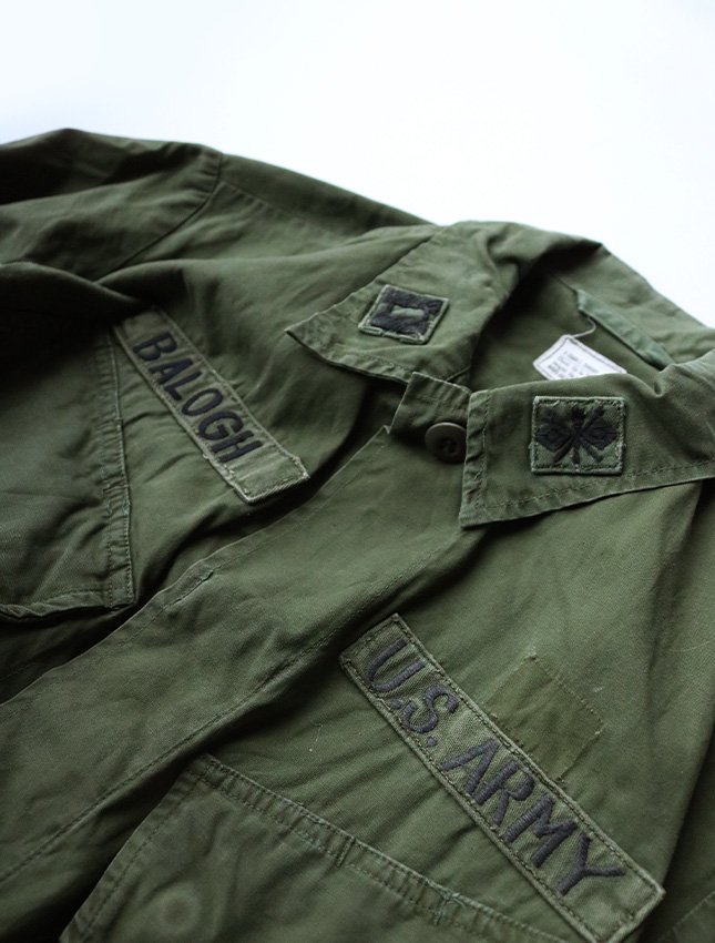 60s US ARMY JUNGLE FATIGUE JACKET 3RD XS SHORT GOOD COND - MATIN, VINTAGE  OUTFITTERS ビンテージ古着 富山