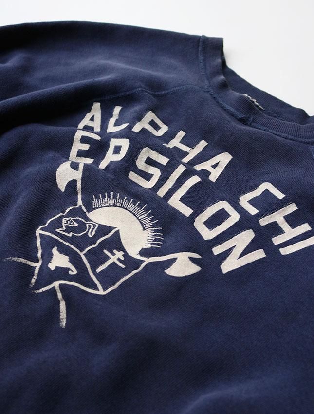 50s UNKNOWN FRATERNITY PRINT SWEAT SHIRT ABOUT SIZE L - MATIN