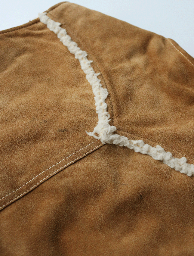 70s LEVIS SUEDE BOA VEST SIZE L | リーバイス ボアベスト - MATIN, VINTAGE OUTFITTERS  ビンテージ古着 富山