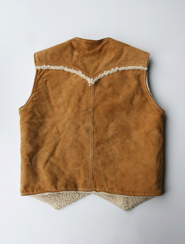 70s LEVIS SUEDE BOA VEST SIZE L | リーバイス ボアベスト - MATIN, VINTAGE OUTFITTERS  ビンテージ古着 富山