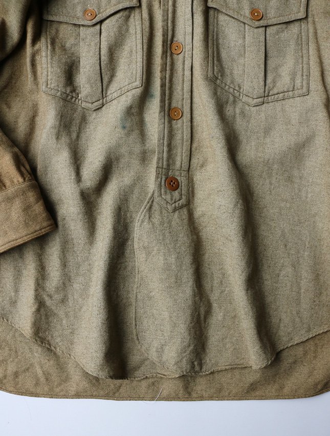 1920s THE RACINE WOOLEN WORK SHIRT SIZE ABOUT M | 古いワークシャツ