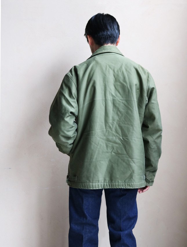 60s US NAVY A-2 DECK JACKET EARLY MODEL SIZE LARGE | レアな初期 