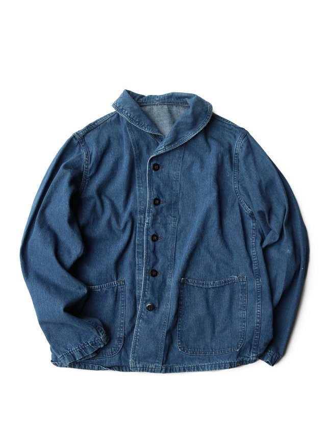 新春 1/3販売 | 40s US NAVY DENIM SHAWL COLLER UTILITTY JACKET