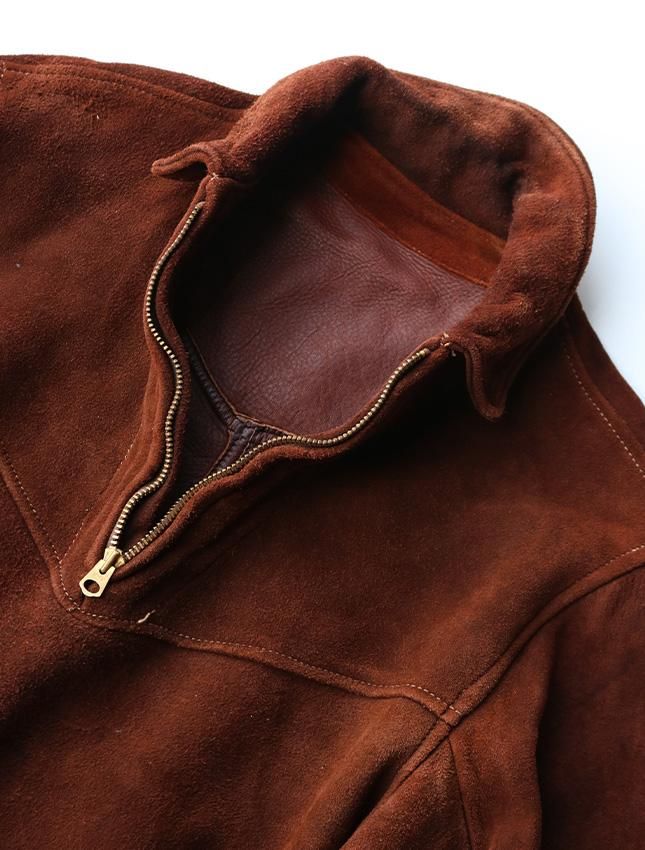 50s UNKNOWN DEER BACK SKIN PULLOVER LEATHER JACKET SIZE ML