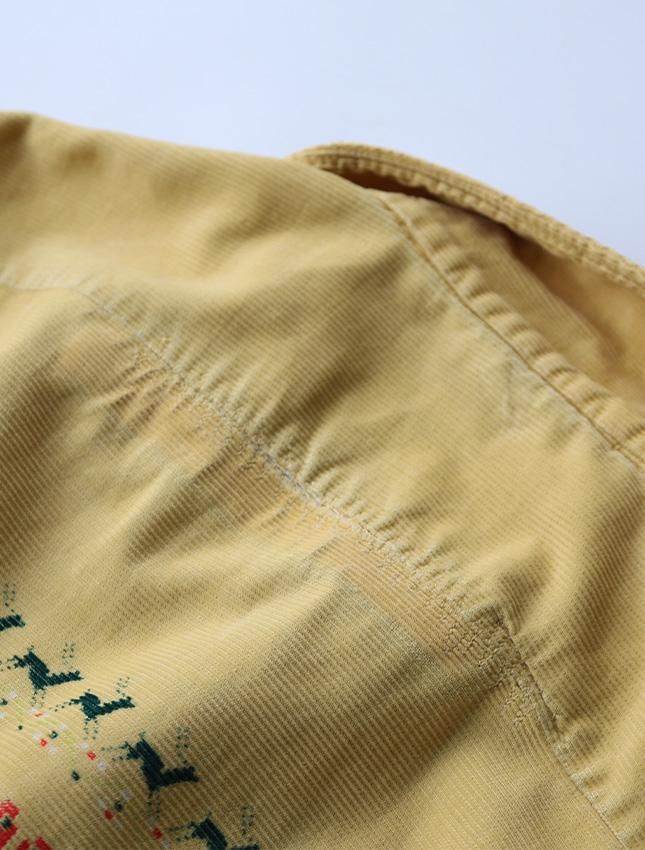 50s CARNEQIE SNOW FLAKE PRINT COUDUROY SHIRT SIZE | カネギー