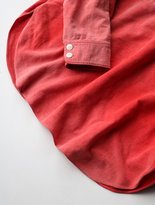 40s BIG YANK DELUXE PULL OVER RED FADE FLANNEL SHIRT | SIZE ML - MATIN,  VINTAGE OUTFITTERS ビンテージ古着 富山