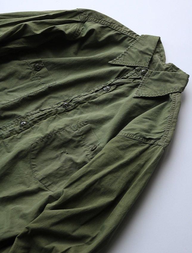 40s 50s USNAVY ビンテージ　オリーブグリーン 40s US NAVY UTILITY SHIRT | COTTON POPLIN SIZE ML - MATIN