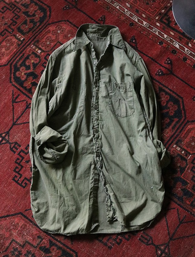 40s US NAVY UTILITY SHIRT | COTTON POPLIN SIZE ML - MATIN, VINTAGE  OUTFITTERS ビンテージ古着 富山