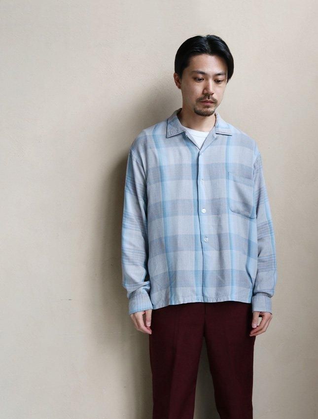 ▪️50’s HARRIS&FRANK ビンテージ シャツ チェンジボタン 青 ▪️50's HARRIS&FRANK ビンテージ シャツ チェンジボタン 青