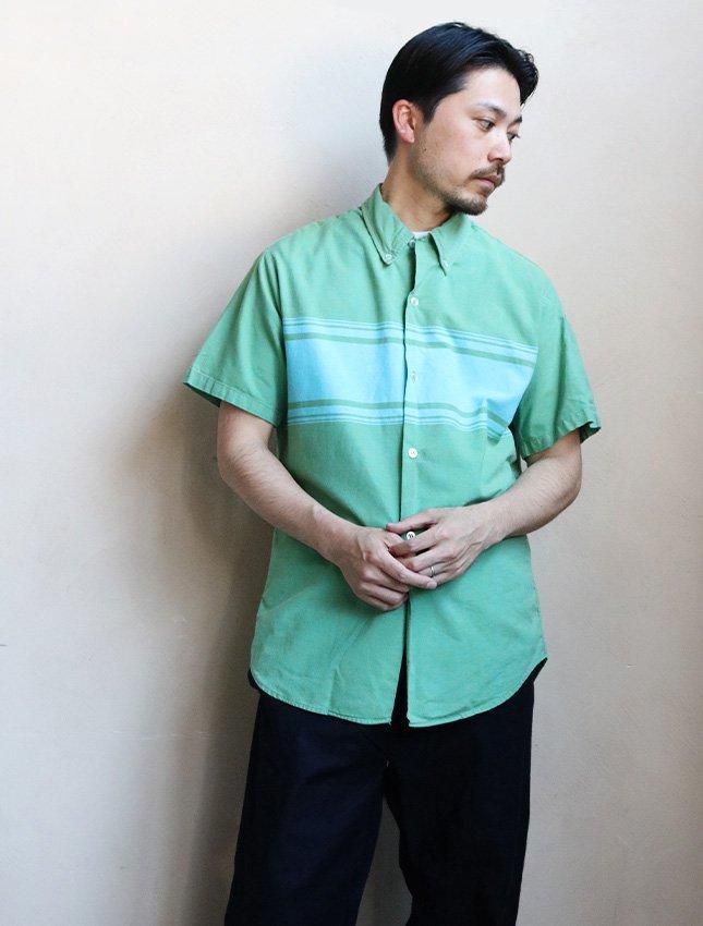 50s PENNEYS TOWN CRAFT COTTON WIDE BORDER B/D SHIRT | サイズ