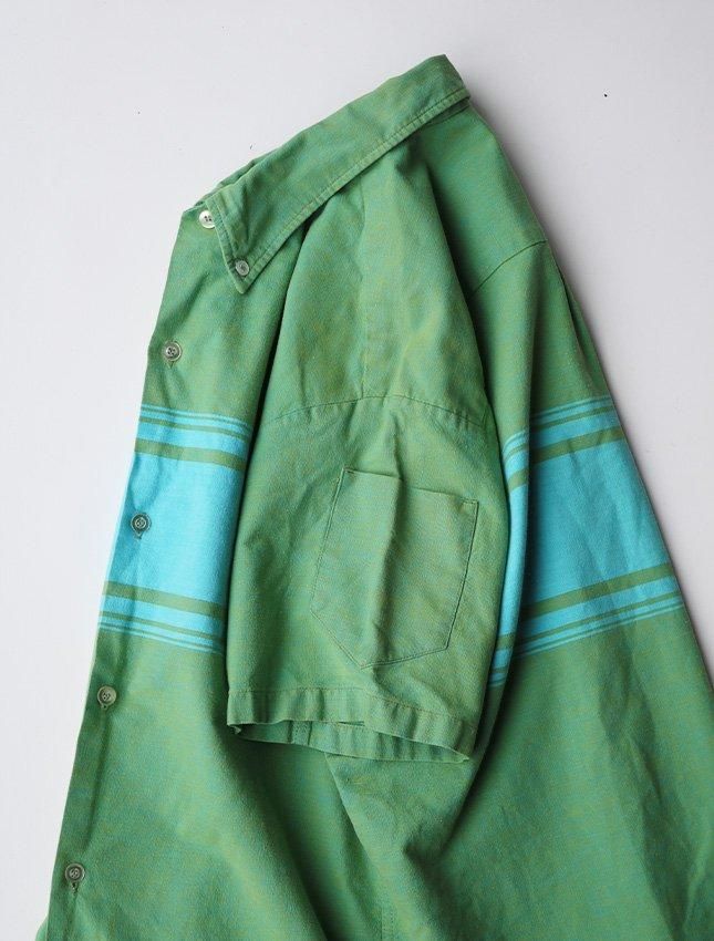 50s PENNEYS TOWN CRAFT COTTON WIDE BORDER B/D SHIRT | サイズ